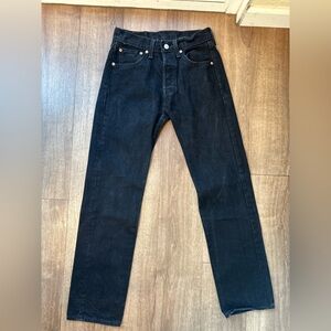 501 Levi's Men's Straight Faded Black Jeans